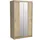 masseno Schwebetürenschrank NICOLA 120 x 215 x 60 cm Braun