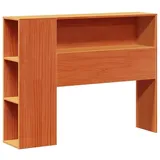 vidaXL Kopfteil mit Stauraum Wachsbraun 90 cm Massivholz Kiefer