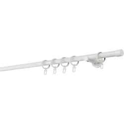 Gardinenstange MYDECO "20mm Cap Wandträger 6,5 cm", weiß, L:150cm, Gardinenstangen