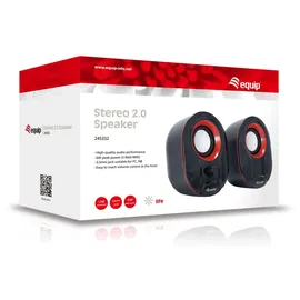 Equip Stereo 2.0 Lautsprecher 2.0 System schwarz/rot