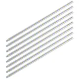 sebson LED Leiste 12V warmweiß 8-tlg., Lichtleiste 30cm mit Netzteil, Schalter und Verbindungkabeln, flache Unterbauleuchte Küche, Regal, Schrank - 9x7x300mm