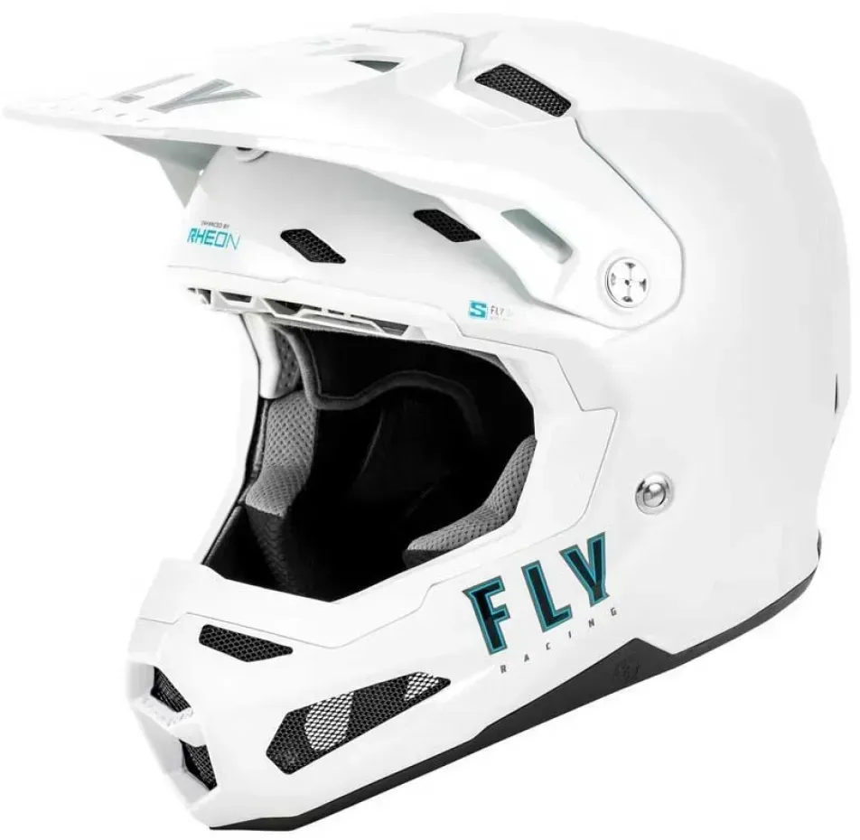 Fly Racing Formula S Carbon Solid Offroad-helm - White - S