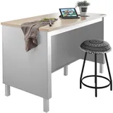 BASIC by Balculina Unterschrank Kücheninsel Bilberry 138 x 90 x 75 cm Weiß