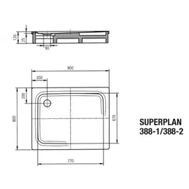 Kaldewei SUPERPLAN CLASSIC 447800013711, 388-1