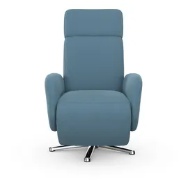 sit&more TV-Sessel Grenoble blau 71 x 110 x 82 cm elektrisch mit Kopfteilverstellung