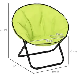 Outsunny - Campingsessel - 80Lx80Wx75Hcm - Gelb