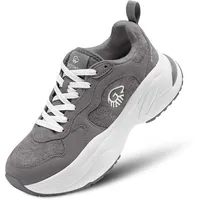 Giesswein Merino Wave Women – Eleganter Damen Sneaker mit Merino Jersey, Veloursleder & Rutschfester Plateausohle - 41 EU