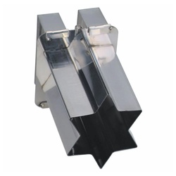 STÄDTER Ausstechform Zimtstern Edelstahl Ø 5 cm, Edelstahl silberfarben
