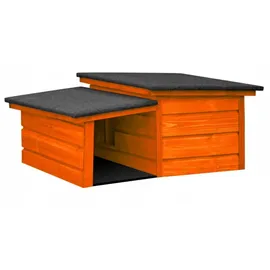 QLS Hundehütte Größe S 68 x 60 x 37 cm Holz Braun