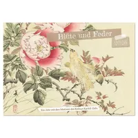 Calvendo Blüte und Feder (Tischkalender 2026 DIN A5 quer),