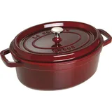 La Cocotte Topf 3,2 l oval Grenadine aus Gusseisen gefertigt