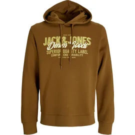 JACK & JONES Herren, Hoodie Kapuzenpullover JJELOGO SWEAT HOOD 2 COL regular fit 12279649 monks robe, M