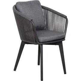 bene living Diningsessel Cadiz Rope mit Kissen light grey