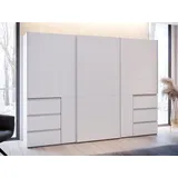 Forte Schwebetürenschrank (B/H/T ca. 269,7x200,5x61cm) Schwebetürenschrank, Stauraum, 6 Schubkästen, erhältlich in 2 Dekoren weiß