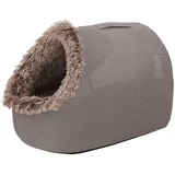 Xiyocadt Katzenhöhle, Hundehöhle, Katzenbett, Katzenwärmeschutz im Winter,zum Schlafen zu Hause, Kuscheliger Katzenkorb mit Dach, für Katzen und kleine Hunde (M,Hellgrau)