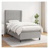vidaXL Boxspringbett 100 x 200 cm Hellgrau