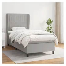 vidaXL Boxspringbett 100 x 200 cm Hellgrau