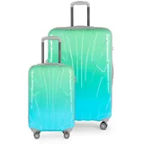 Suitline - 2er Kofferset, Bordgepäck Trolley 55x35x20 cm + großer Reisekoffer XL Check-In Gepäck, 4 Doppelrollen, leichte Koffer Damen Herren ,N...