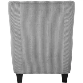 Home Affaire Ohrensessel HOME AFFAIRE "Chilly, Sessel mit Hocker", grau, B:84cm H:101cm T:84cm, 100% Polyester, Sessel, Ohrensessel, in Cord und Microfaser-Bezug, Unser Dauertiefpreis, Topseller
