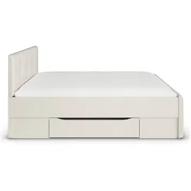 Rauch Möbel Stauraumbett Champagner, 2 Schubladen, 180x200 cm, Blauer Engel, Goldenes M, Made in Germany, gepolstertes Kopfteil, mit Schubkästen, Schlafzimmer, Betten, Doppelbetten