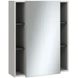 Vicco Badspiegelschrank Gerta 65 x 80 cm mit Tür und Offenen Fächern