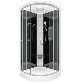 SeniorBad Duschkabine Fertigdusche Dusche Komplettkabine D10-03T1-EC 80x80 cm Mit 2k Scheiben Versiegelung