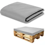 Amazinggirl Bezug für Schaumstoffplatte Palettenkissen Keilkissen Bodenmatratze Bezug: 120x80 cm - Ideal für Palettenmöbel & Bett Hellgrau