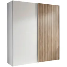 MID.YOU Schwebetürenschrank Berno 170 x 196 x 57 cm Weiß/Eiche