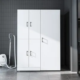 roomartstore.de Dora-II Waschmaschinenschrank 130 x 0 x 0 cm Weiß