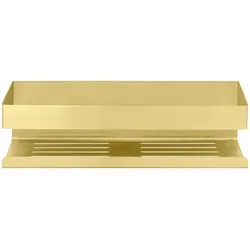 Badregal WENKO "Turbo-Loc Genova", gold, B:30cm H:8cm T:10,5cm, Edelstahl, Regale, Befestigen ohne Bohren