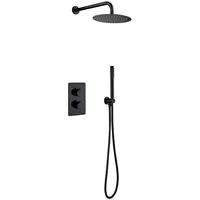 Aloni Unterputz Regendusche 25 cm Komplettset mit Wandbrausekopf Arm