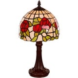 Birendy Tischlampe  Tiffany Style Rosen Tiff149 Motiv Lampe Dekorationslampe