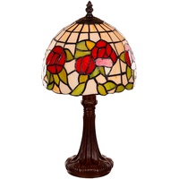 Birendy Tischlampe  Tiffany Style Rosen Tiff149 Motiv Lampe Dekorationslampe
