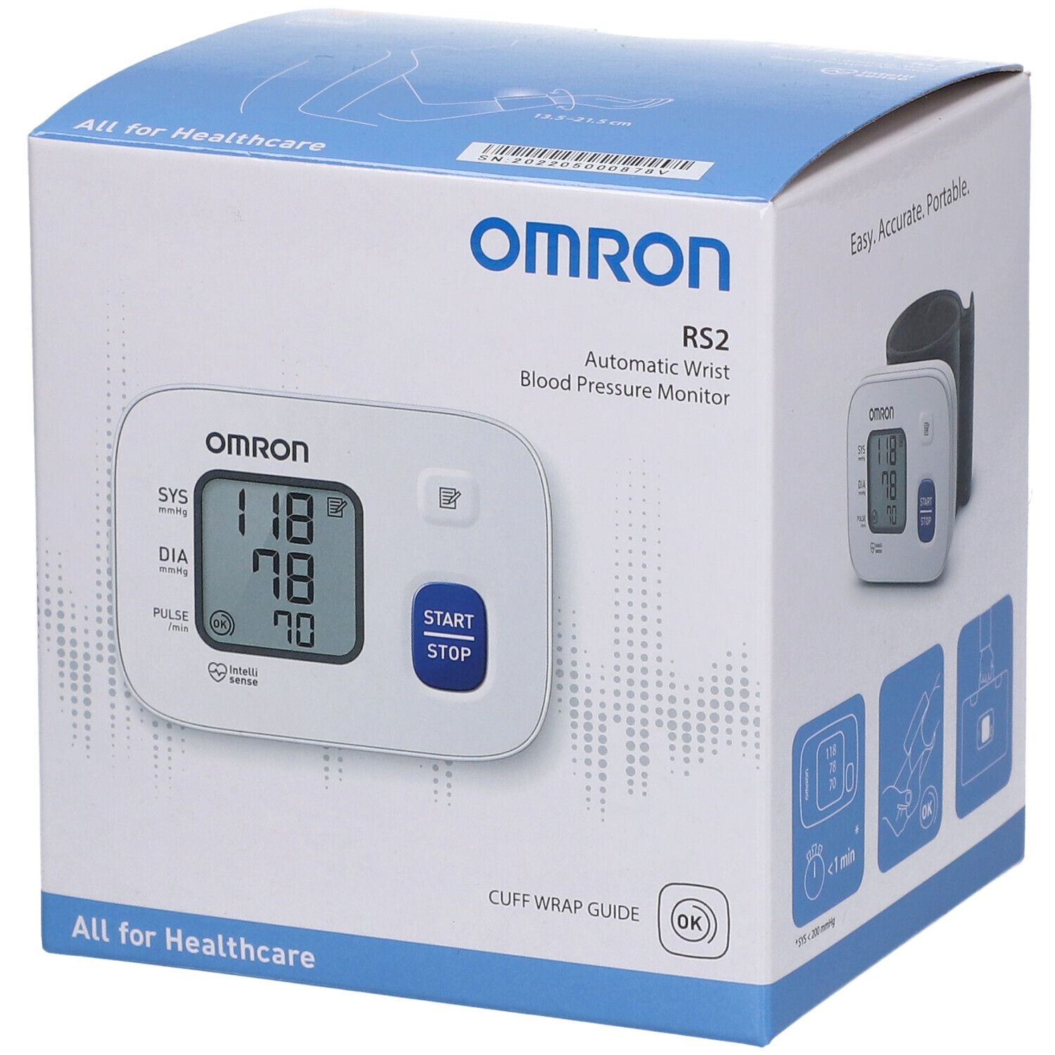 OMRON RS2 Tensiomètre bracelet automatique 1 pc(s) Appareil