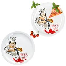 Mambocat 2er Set Alberto Pizzateller Ø30,5cm 2 Personen XL-Teller Platte groß Pizzabäcker