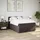 vidaXL Boxspringbett mit Matratze Dunkelbraun 140x200 cm Stoff