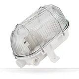 ADAKAT Bulkhead Kellerleuchte E27 IP54 Edelstahl, Glas 180mm 1 Stück weiß