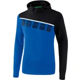 Erima Herren 5-C Kapuzensweat, new royal/schwarz/weiß, XXL