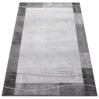 OKu-Tex Teppich Wohnzimmerteppich [60x110 cm] weicher Kurzflor hellgrau -