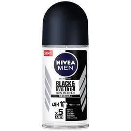 NIVEA MEN Black&White 48 H Invisible Antitranspirant im Ball für Männer 50 ml