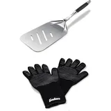 Enders Premium Pizzaschieber + Grill Handschuhe aus feuerfestem Aramid