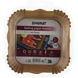 ScanPart 2910070004 Heißluftfritteusenpapier 16x16 cm eckig, 100er