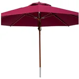 anndora-sonnenschirm Sonnenschirm 4m rund Gartenschirm Marktschirm, wasserabweisende Oberflächen rot