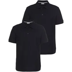 Poloshirt, (2er-Pack), Kurzarm, für vielseitige Outfits, aus 100% Baumwolle, Gr. M (48/50), schwarz, , 92329861-M