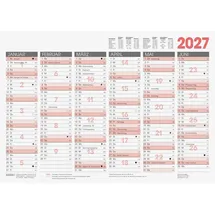 Brunnen Tafelkalender A3 quer weiß 2027