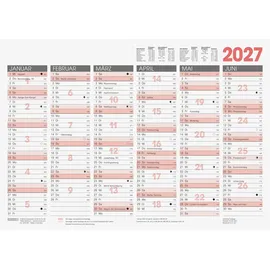 Brunnen Tafelkalender A3 quer weiß 2027