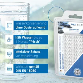 WM aquatec Aquatec Silbernetz Flex SIPA80 Wasserkonservierung bis 100 L Silber