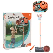 vidaXL Basketballkorb Tragbares Basketball Spiel-Set Verstellbar 109-141 cm Rot/Weiß
