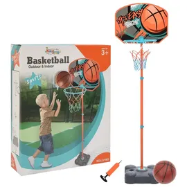 vidaXL Basketballkorb Tragbares Basketball Spiel-Set Verstellbar 109-141 cm Rot/Weiß