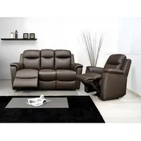 vente-unique Relaxsofa Leder 2-Sitzer - Braun - EVASION